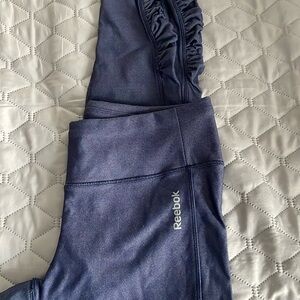 🌟Bundle 3/$30🌟 Reebok leggings. Cute denim color with gathered legs on bottom.